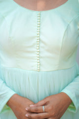 Pastel green border anarkali