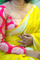 Peach Banaras Blouse