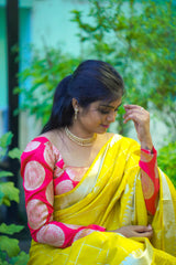 Peach Banaras Blouse