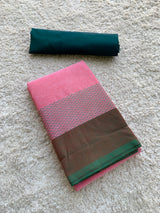 Pink Chettinad cotton saree