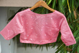 Pink Embroidery Cotton Blouse