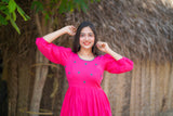 Pink Embroidery Mul cotton dress (Top)