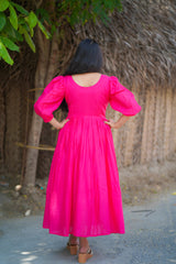 Pink Embroidery Mul cotton dress (Top)