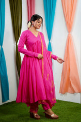Pink Mul cotton Salwar suit