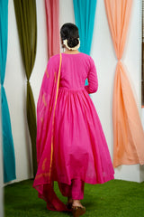 Pink Mul cotton Salwar suit