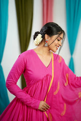 Pink Mul cotton Salwar suit