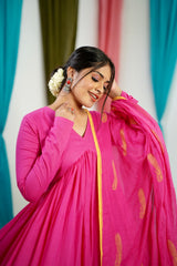 Pink Mul cotton Salwar suit