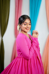 Pink Mul cotton Salwar suit
