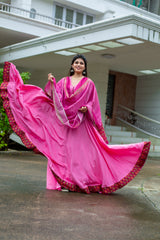 Pink Santoon anarkali