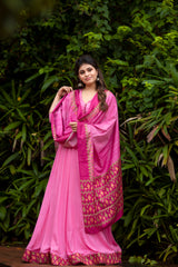 Pink Santoon anarkali