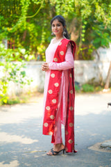 Pink Straight Salwar