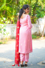 Pink Straight Salwar