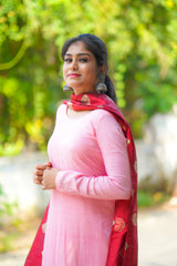 Pink Straight Salwar