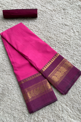Pink chettinad cotton saree