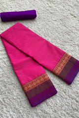 Pink chettinad cotton saree