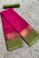 Pink chettinad cotton saree