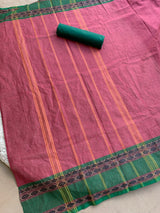 Pink chettinad cotton saree