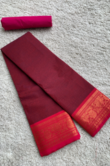 Pink chettinad cotton saree