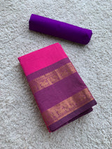 Pink chettinad cotton saree