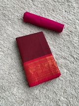 Pink chettinad cotton saree