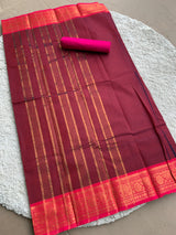 Pink chettinad cotton saree