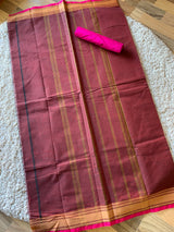 Pink chettinad cotton saree