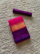 Pink chettinad cotton saree