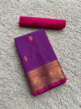 Pink chettinad cotton saree