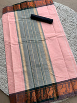 Pink chettinad cotton saree