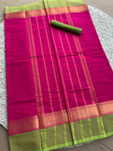 Pink chettinad cotton saree