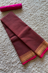 Pink chettinad cotton saree
