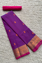 Pink chettinad cotton saree