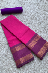 Pink chettinad cotton saree