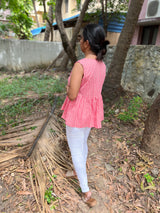 Pink cotton short top