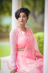 Pink sequins lehenga