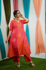 Pink silk Salwar suit