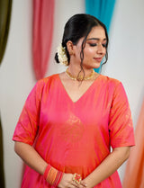 Pink silk Salwar suit