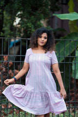 Pink stripes Cotton dress (Top)