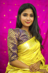 Navy Blue Banaras Blouse