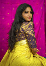 Navy Blue Banaras Blouse