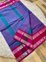 Blue Chettinad cotton saree