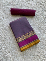 Purple Chettinad cotton saree