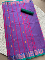 Purple chettinad cotton saree