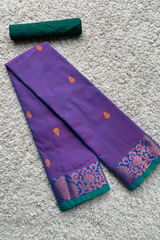 Purple chettinad cotton saree