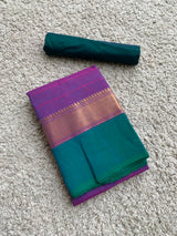 Purple chettinad cotton saree