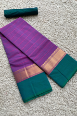 Purple chettinad cotton saree