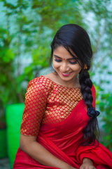 Maroon Banaras Blouse