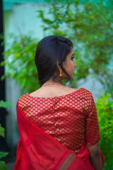 Maroon Banaras Blouse