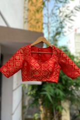 Red Banaras Blouse
