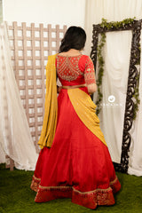 Red Embroidery lehenga